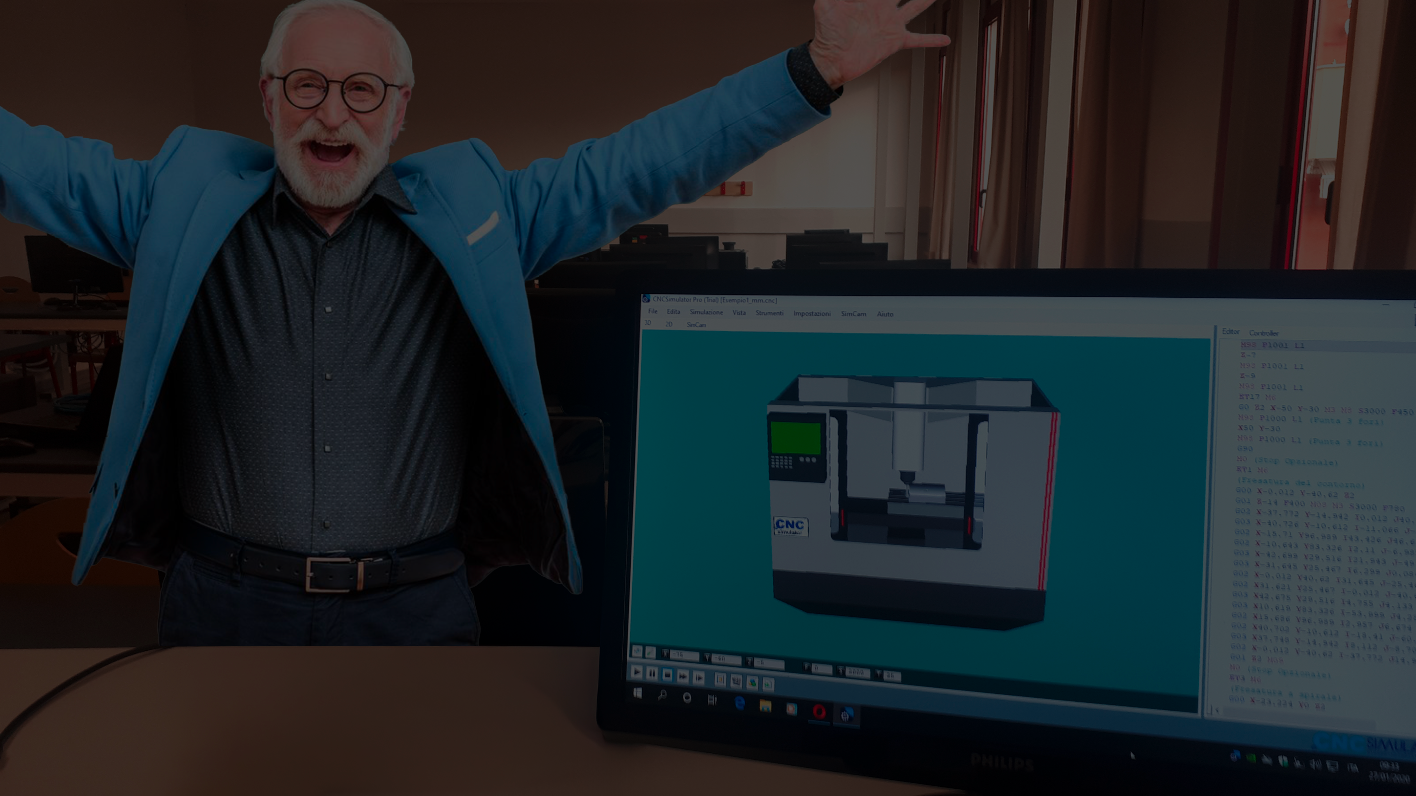 Dashboard formatore CNC Simulator Pro