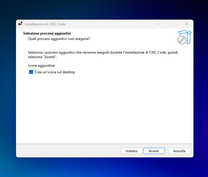 Opzione icona sul desktop