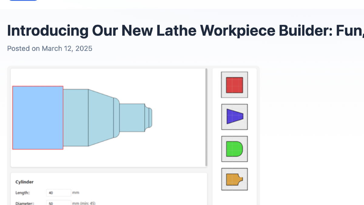 Presentación del Nuevo Lathe Workpiece Builder: ¡Simple, Divertido y Listo para la Simulación!