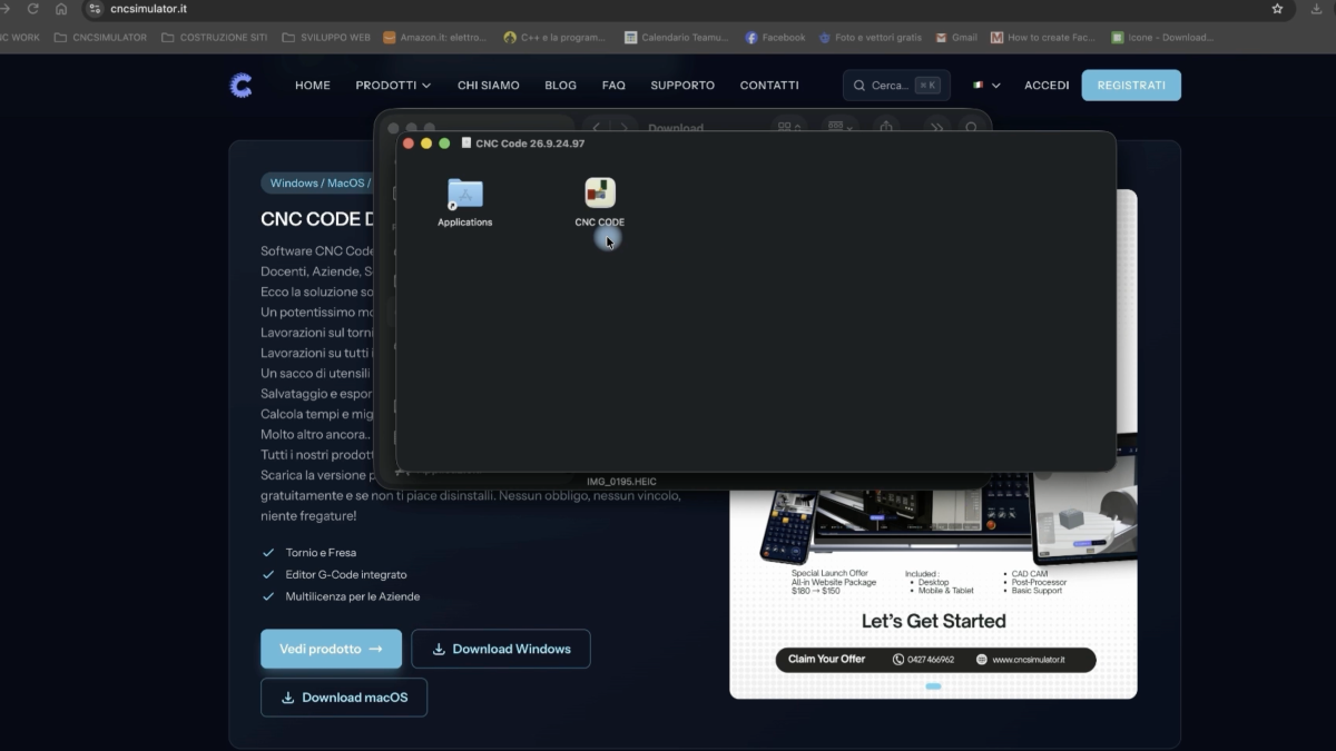 Come installare CNC CODE Desktop su macOS