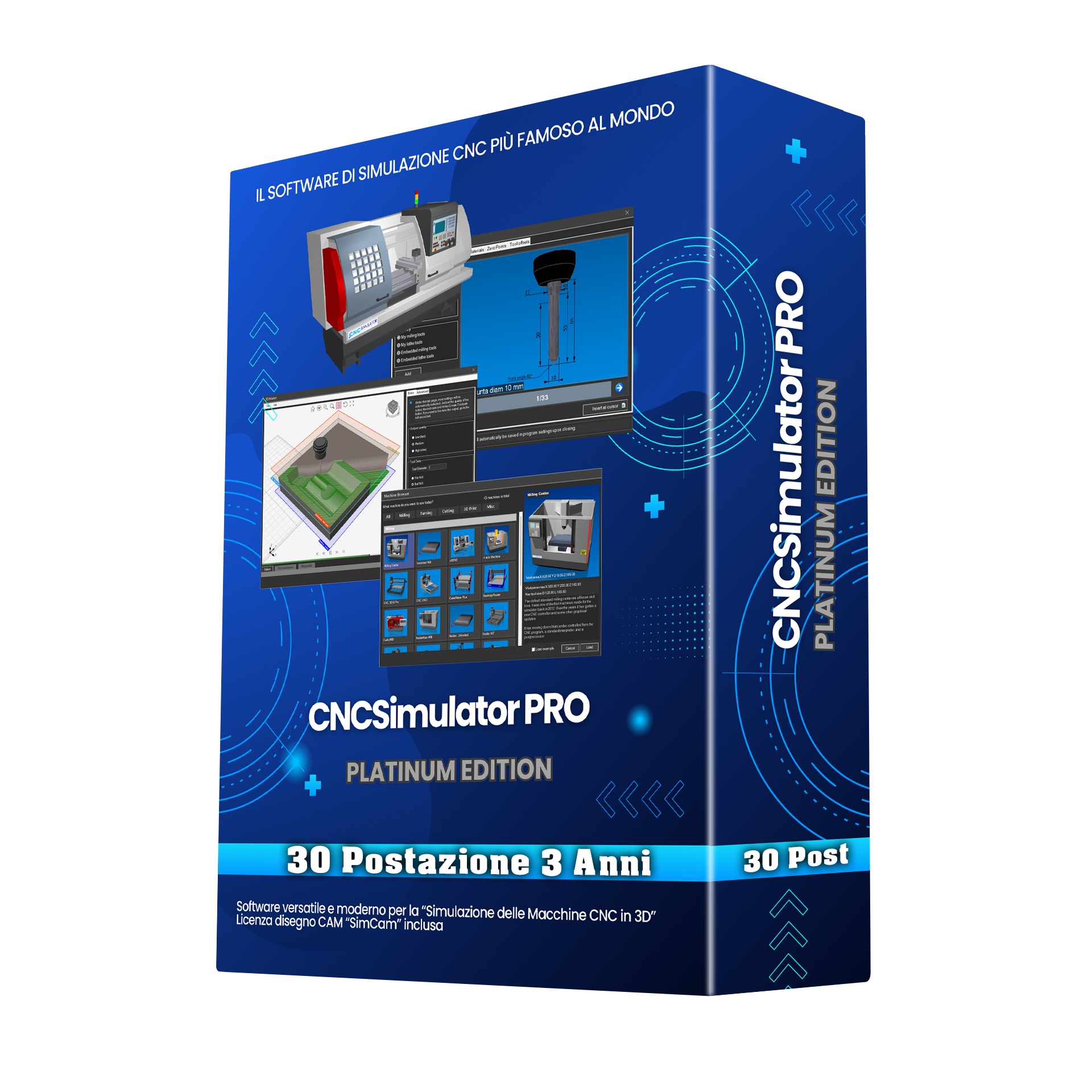 CNCSimulator PRO 30 Post. 3 Anni